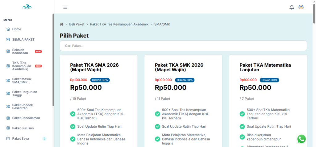  Platform Simulasi Tryout TKA UTBK Indonesia