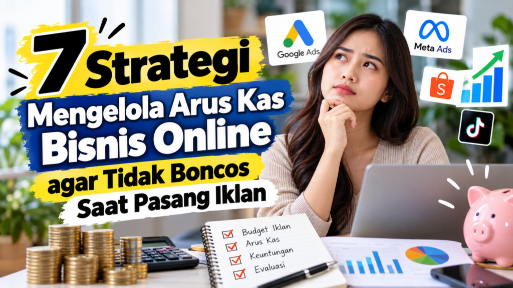 7 strategi mengelola arus kas bisnis online agar tidak boncos saat memasang iklan digital.